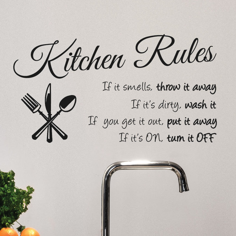 Text & Numbers Non-Wall Damaging Wall Decal, Matte Black