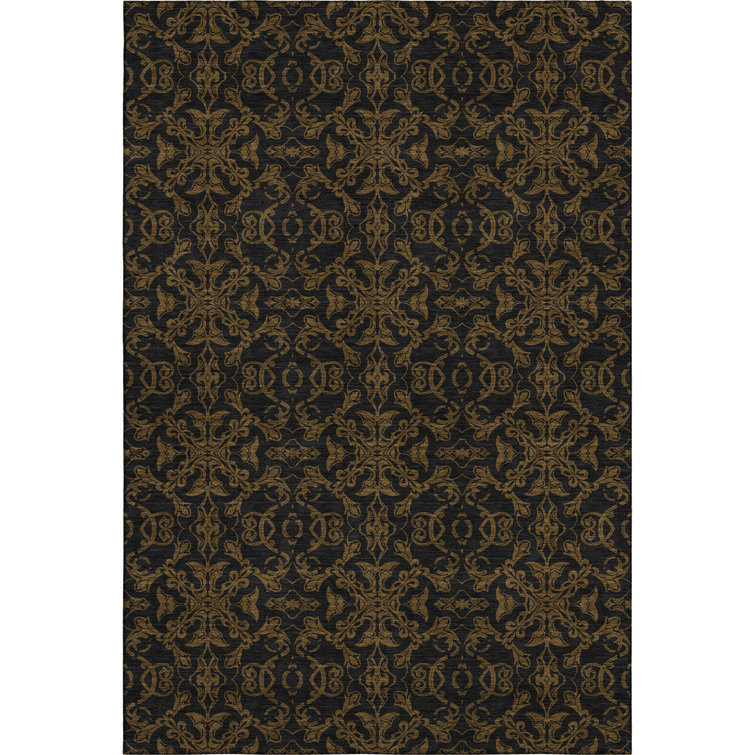 Premium Machine Washable Prisco Brown Rug