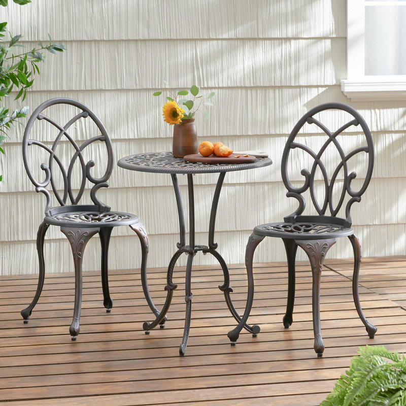 Ensemble bistro classique en aluminium coulé avec trou pour parasol Classic