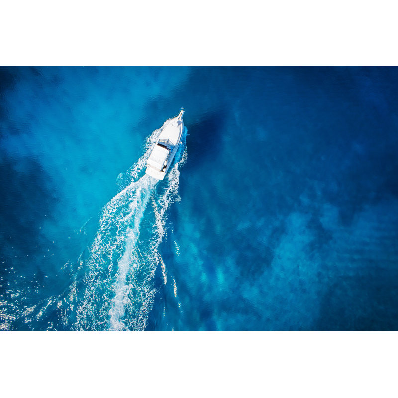 Boat In Coral Coast - Wrapped Canvas Print, 30cm H x 46cm W x 3.8cm D