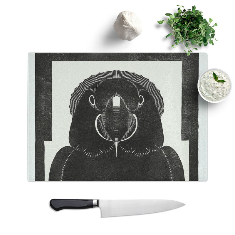 Parrot by Samuel De Mesquita Chopping Board, 0.4cm H x 20cm W x 28.5cm L