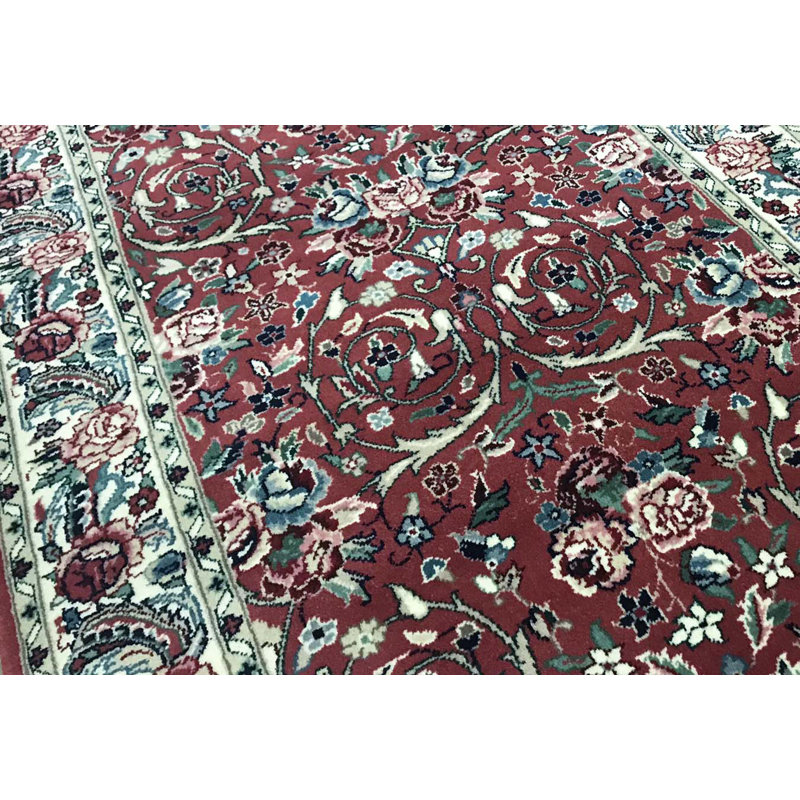 Wool Oriental Area Rug in Rust