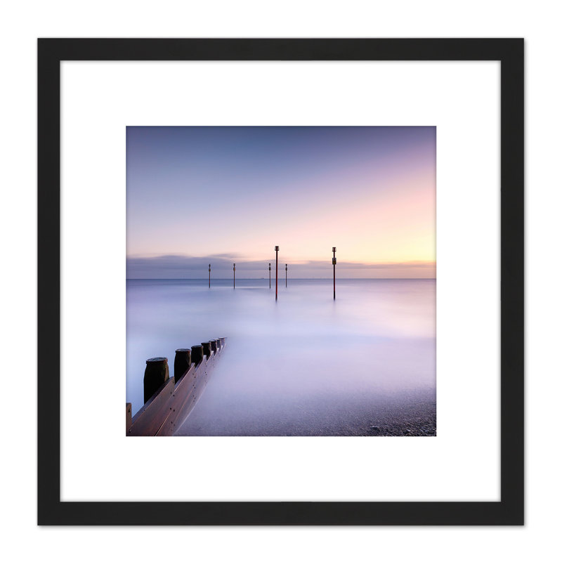 Posts In Sea Brighton Misty Photo by William Warby - Single Picture Frame Print