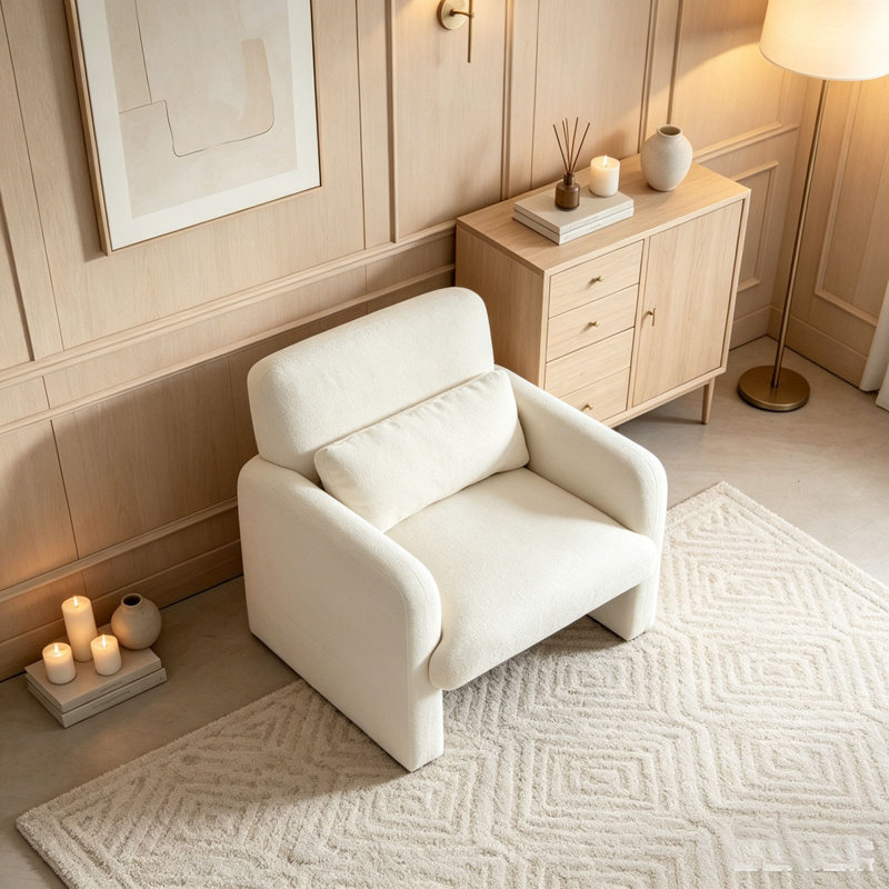 Chaise d'appoint moderne, Ancient White
