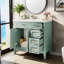 Meuble-lavabo simple 36 po avec plateau en céramique Azara-1986060398
