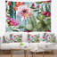 Tapisserie aquarelle motif floral cactus-28502943