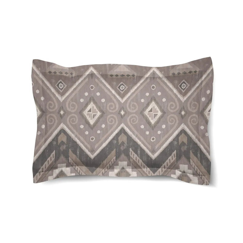 Housse de couette standard Laural Home Neutral Aztec, Taie décorative format double