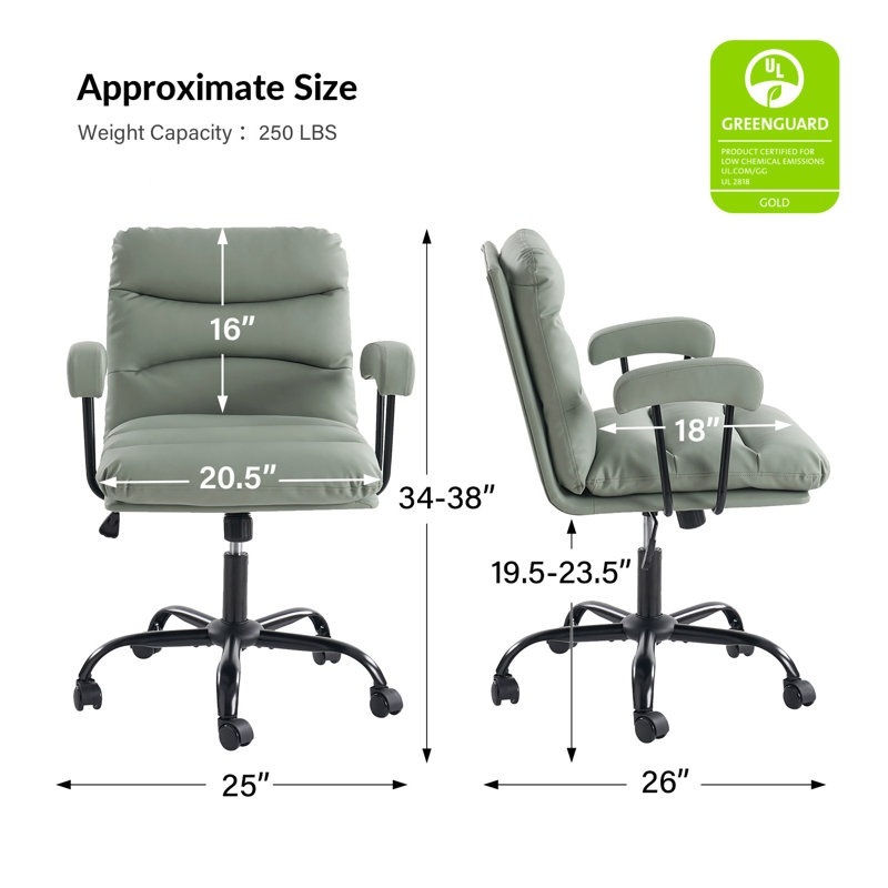 Chaise de bureau Kaynath , Sauge