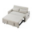Canapé-lit de 55,1 po avec canapé-lit et dossier amovible, poches de rangement, 2 coussins moelleux, ports USB pour salon, chambre à coucher, appartement, bureau, beige