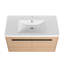 LEVISTAR Oak 36 Inch Bathroom Vanity With Resin Countertop Sink,  2 Doors Bathroom Cabinet Set