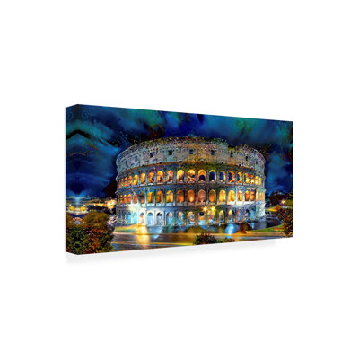Hohenstein Pedro Gavidia Rome Italy Coliseo Night 2022 Canvas Art
