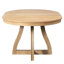 Table de salle à manger ronde extensible pour 4 à 6 personnes avec pieds de table courbés-2065620498