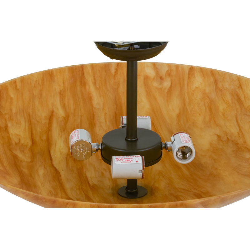 Plafonnier semi-encastré 24 po 4 lumières Piestewa
