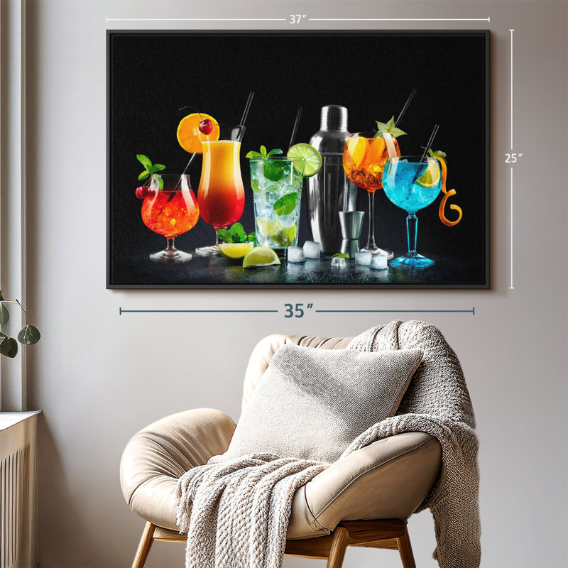 Impression sur toile Snedicor Bar Cocktail, H 25 po x l 37 po