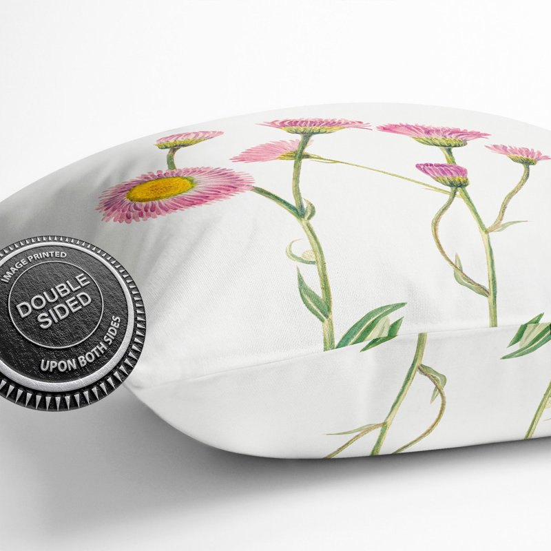 Meadow Fleabane Square Throw Cushion, 55cm H x 55cm W x 20cm D, Dark Blue
