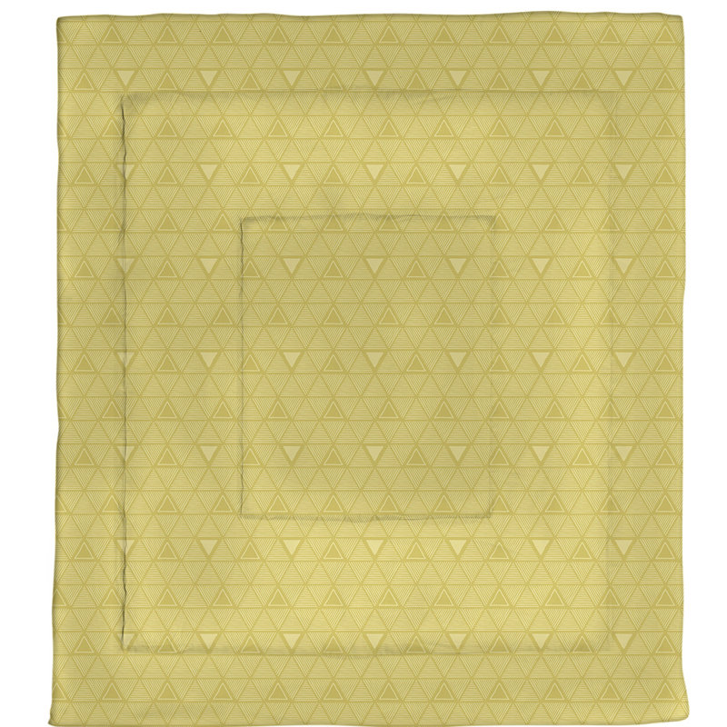 Édredon en microfibre réversible Patricia Geoffrey, Édredon très grand, Jaune clair