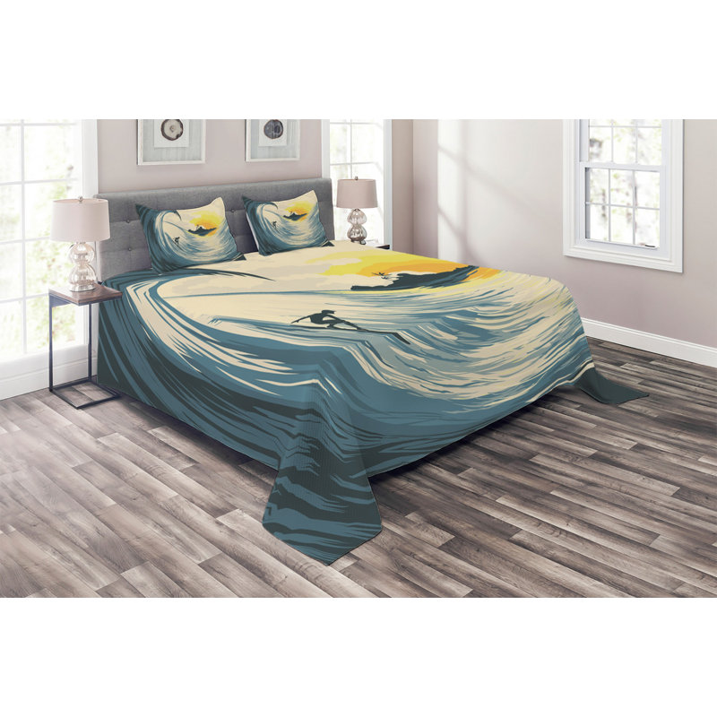 Hypnotic Coastal Polyester Coverlet