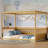 Canopy Bed Frame With Guardrails-1187306424-1187306431