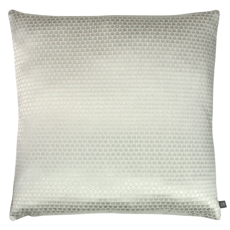 Geometric Square Throw Cushion, Feather, Polyester
