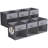 Sorbus 13" Large Storage Bin with Clear Window – 6-Pack Foldable Fabric Organizers, Gray-115317412