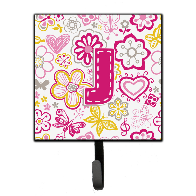 Crochet mural fleurs et papillons, J