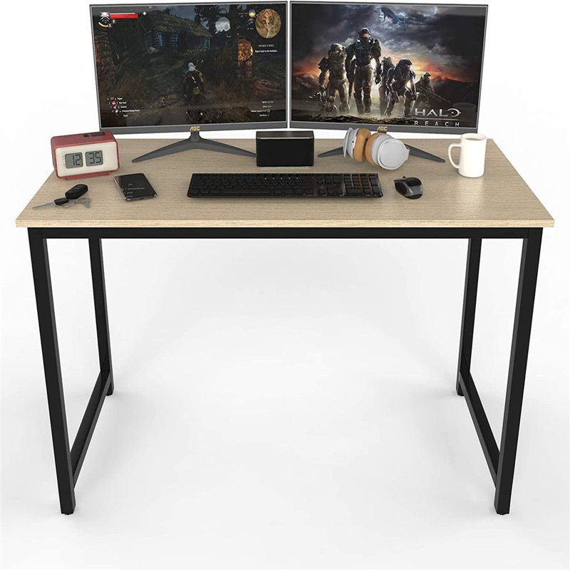 Bureau d'écriture rectangulaire 47,01 po Siovhan, Noyer / noir