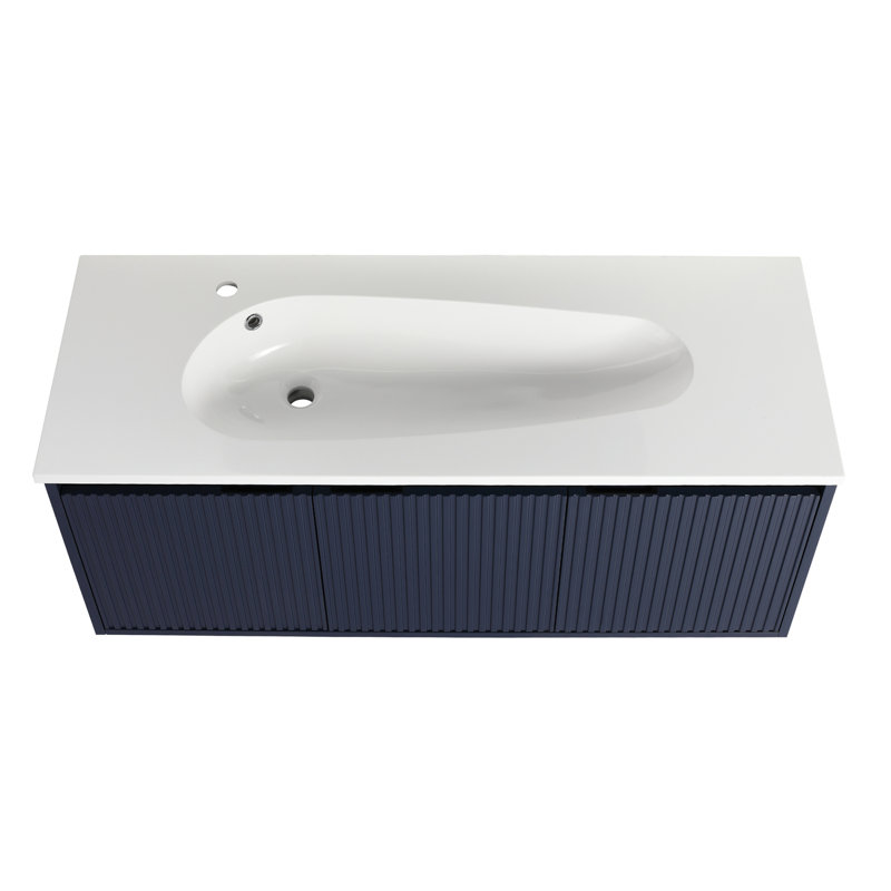 Meuble-lavabo flottant 48 po avec lavabo en résine
