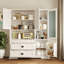Buffet autoportant traditionnel avec rehausse 63,3 x 17,8 x 78,3 pouces-126085096