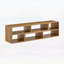 Meuble télé modulaire extensible, console multimédia en bois rustique avec casiers de rangement ouverts, centre de divertissement combiné Freestyle