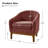 Berklie Modern Boucle Barrel Chair with Solid Wood Legs-457039655