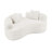 66.93 Inch Curved Loveseat Full Compression Sponge Sofa-1109076972-1134214748