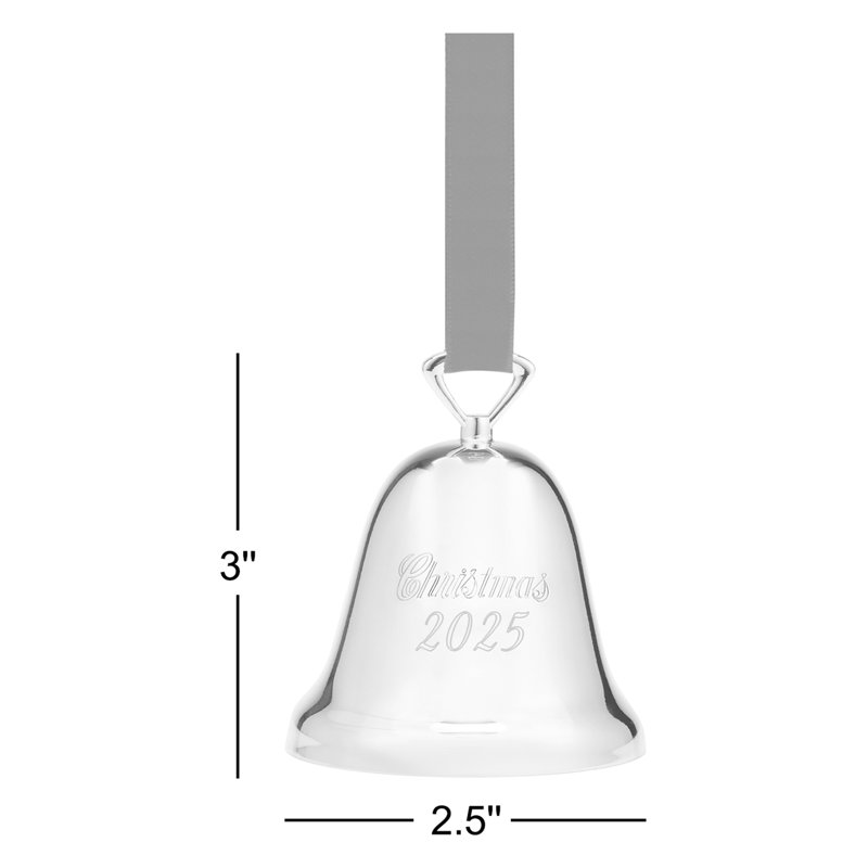 Ornement de cloche d'argent 2025