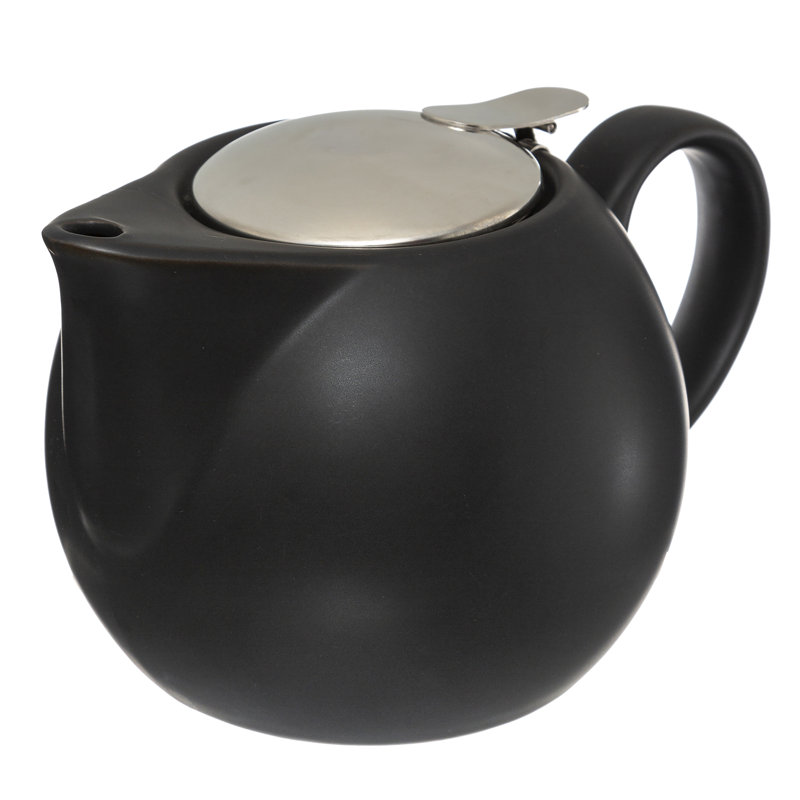 Symple Stuff Kubiak 0.75ml Solid Colour Teapot, Black