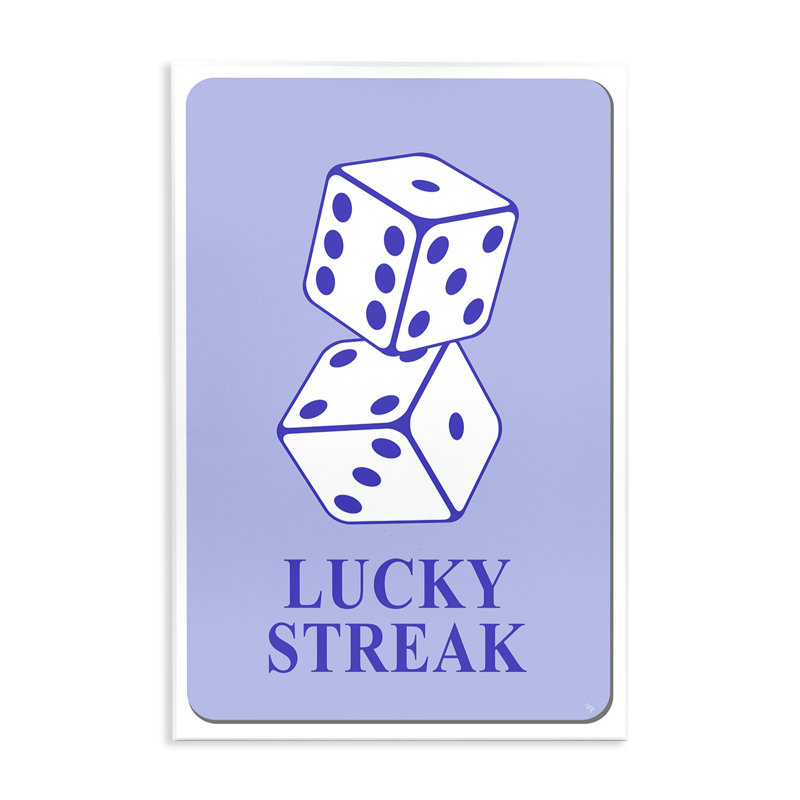 «Blue Lucky Streak Dice» par Martina Pavlova, H 19 po x l 13 po
