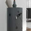 HOMCOM Galvanised Steel Umbrella Holder Hollowed Stand Dark Grey