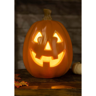 12" Light Up Pumpkin Decoration
