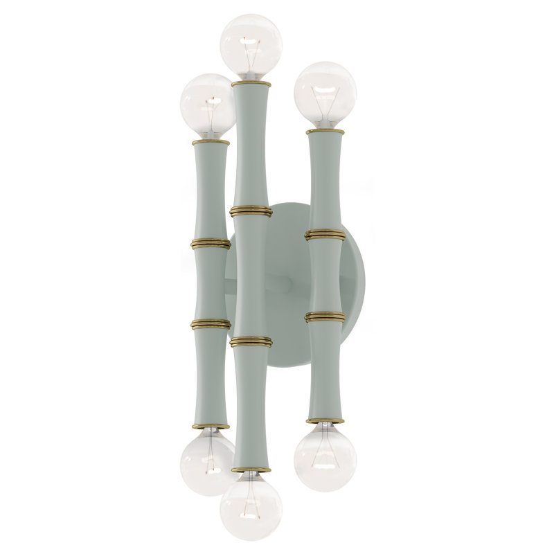 Kane Wall Sconce, Matte Celadon/Modern Brass