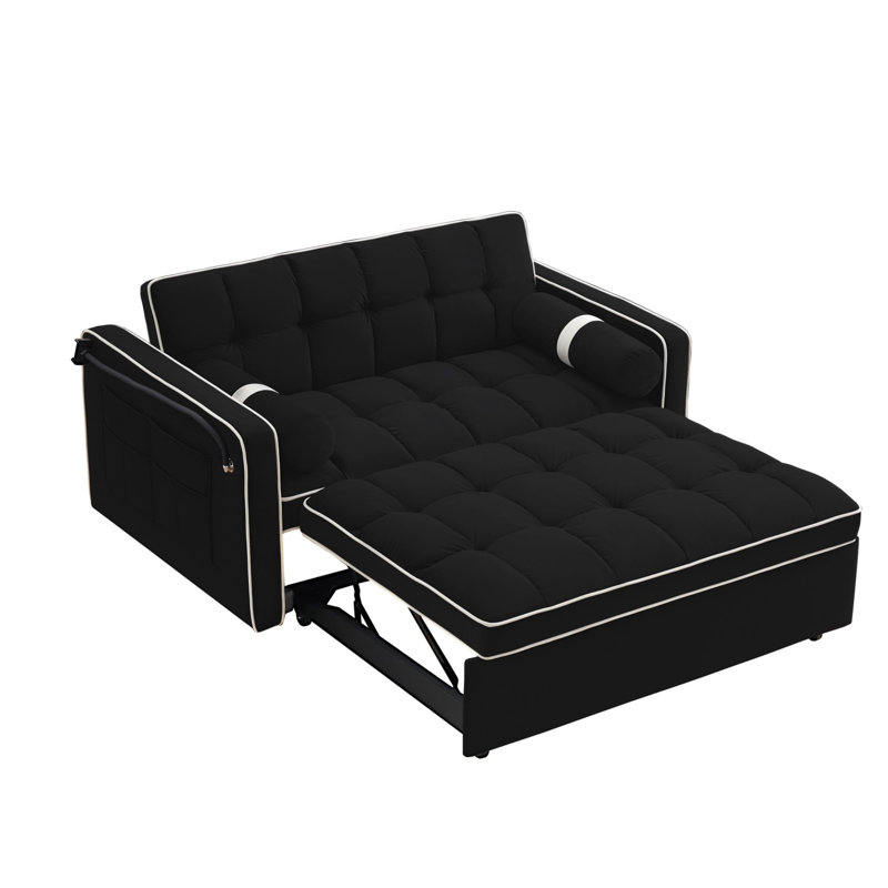 Hokku Designs Modern Convertible Sofa with Pull Out Bed - Wayfair Canada