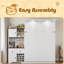 Grand lit escamotable avec armoire de rangement, support à vin, porte-verre, tiroirs et bande DEL multicolore-970581017
