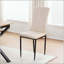 Chaise de salle à manger moderne en velours avec pieds en métal et pieds réglables - ensemble de 4-129041830-129041833