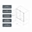 Porte de douche coulissante simple sans cadre 60 po x H 63 po réversible-102053987