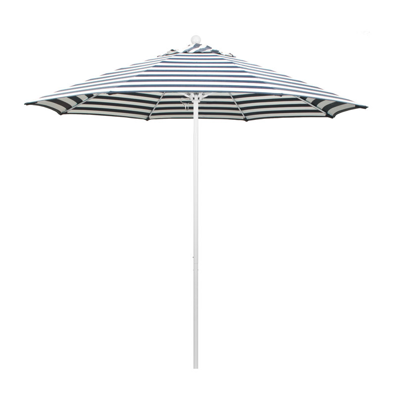 Parasol 9" Market, Rayure Cabana bleu marine / blanche