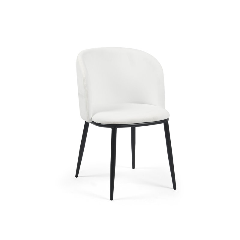 Frida Set of 2 Velvet Dining Chairs, White