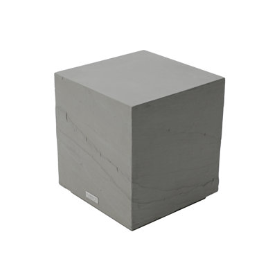 Elementi Home Colorado 18" Square Concrete Side Table for Indoor and Outdoor Use