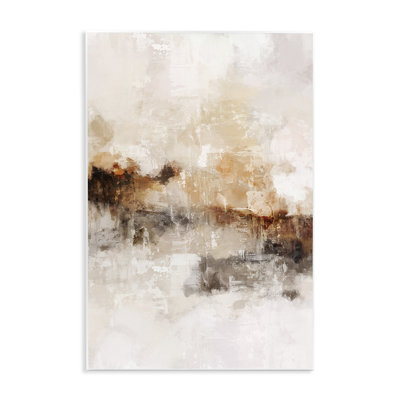 " Beige & Brown Abstract " by Ros Ruseva