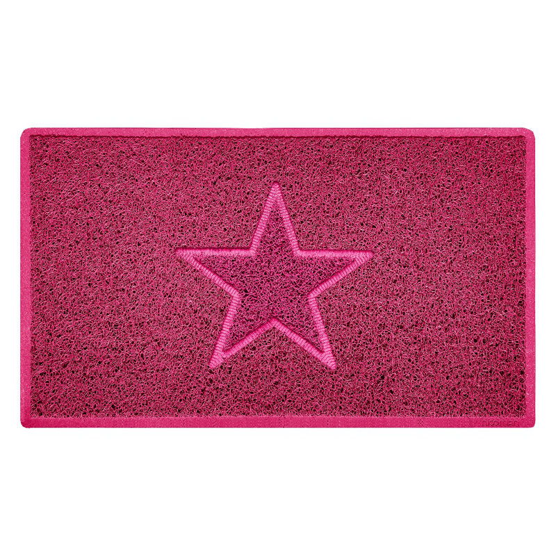 Star Non-Slip Indoor / Outdoor Doormat, Black, 45cm W x 75cm L