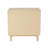 Bartlett Wooden Art Deco Inspired Carved Arch 2 Door Geometric Brown Cabinet with Gold Ring Handles