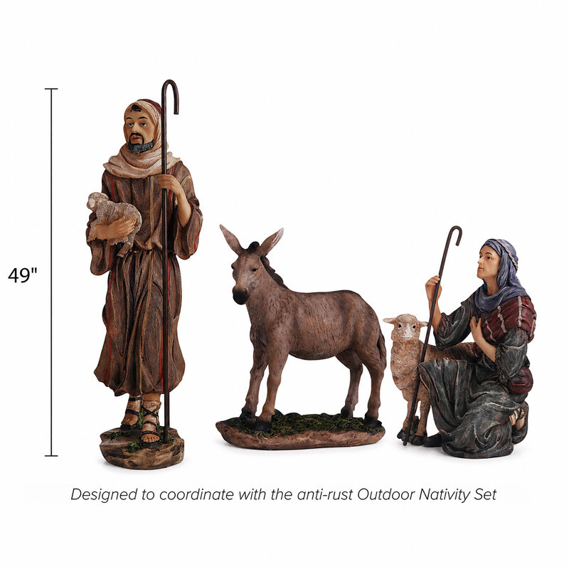 Crèche d'extérieur 4Pc