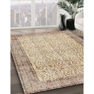 Tapis contemporain beige / olive clair