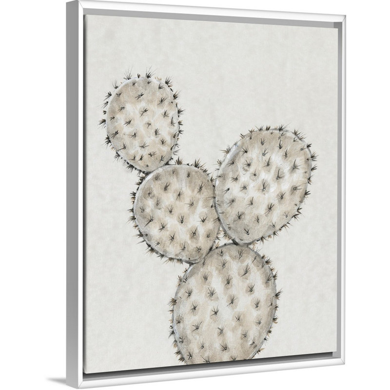 «Cactus Study IV» par Timothy O 'Toole - reproduction d'art sur toile, Cadre flottant blanc